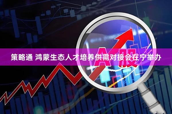 策略通 鸿蒙生态人才培养供需对接会在宁举办